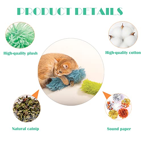 Cat Catnip Toys For Indoor Kitten, Interactive Cat Kicker Toy With Catmint And Crinkle Plush Sticks Chasing Chewing Exercising Pet Toys Cat Pillows Chew Teething Clean Toy For Cats (3Pack,9.8 Inch) #TOP2