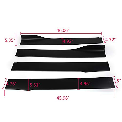 image for PIT66 Universal Car Rocker Panel Extension Lower Side Skirts (Double-S