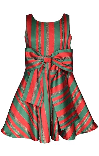 Bonnie Jean Christmas Dress - Striped Holiday Dress for Girls Size 7-16