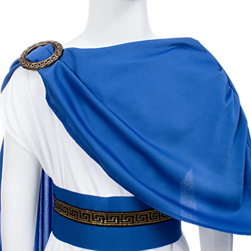 Togrop Greek Toga Costume For Kids Boys Ancient Greece Mythos Philosopher Rome Nobility Cosplay 2-7 Years Blue #TOP4