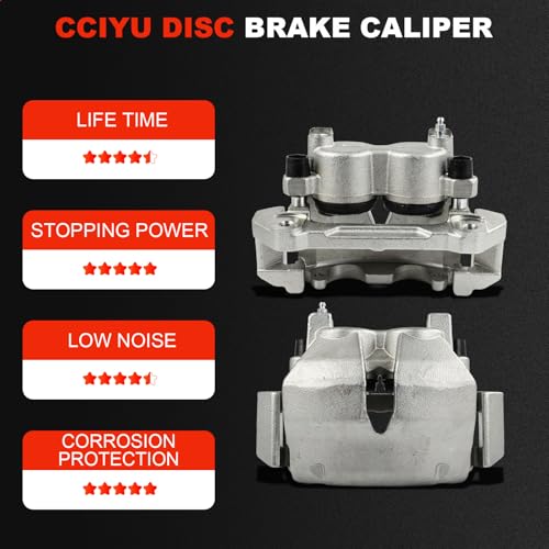 Image of cciyu Front Left & Right Brake Calipers Assembly w /Bracket 18B4829 18B4828 2003 2004 2005 2006 For Ford For Expedition,2003 2004 2005 2006 For Lincoln For Navigator