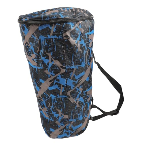 Housse djembé africain camouflage bleu pour musiciens nomades