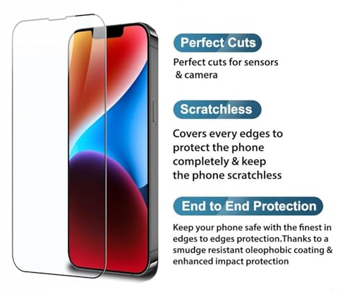 Image of Tempered Glass Screen Protector Compatible for iPhone 13 mini with Edge to Edge Coverage and Easy Installation Kit, Pack of 1, Black