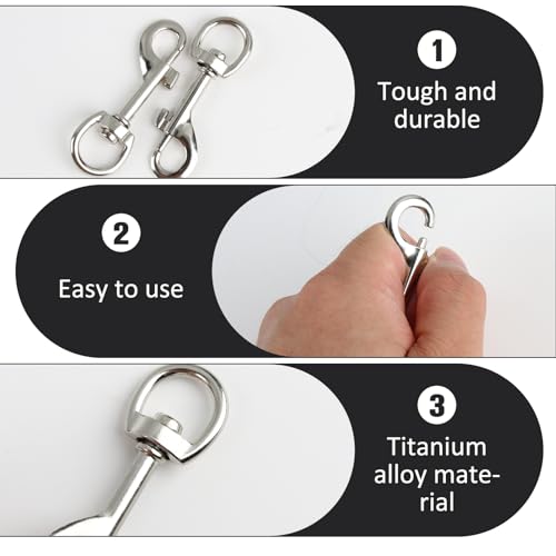 SRLWMYI Stabile Karabinerhaken mit Drehgelenk 2 Stück Edelstahl Können als Schlüsselanhänger und Karabiner Schlüsselanhänger oder für Hundeleinen Verwendet Werden
