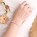 Handmade Jewelry Evil Eye Bracelets with Card,Black Red String Bracelets Kabbalah Protection Luck Amulet for Women Men Boys Girls Friends Pulseras Mujer (Pink Bead-Pink String)