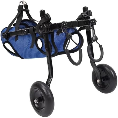 Wenrox犬用器 犬補助輪 犬用車椅子 ペット用 器 調節可能な犬用/車椅子 車輪付き小型犬用カート 補助器 障害のある用の移動補助具 散歩車 練習車 歩行補助 子犬と猫用 (XS S M) 新しい車椅子犬リハビリ補助トロリーブースター (ブルー,m)