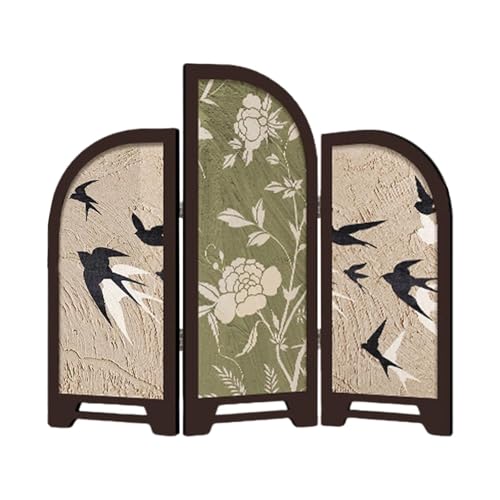 XLWLLNJ Compacto de 3 Paneles, Mini Mampara Plegable para Espacios Habitables, Style C, Individual