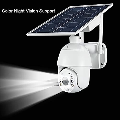 100% Wire-Free Wireless Rechargeable Battery Solar Powered Outdoor 1080P Pan Tilt Wifi Security Camera Pir Motion Recording Two-Way Audio Ip65 Weatherproof Night Vision Built-In Sd Slot #TOP2