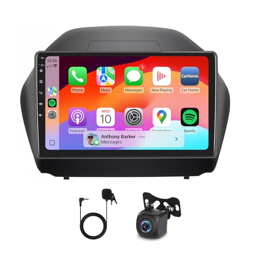 Autoradio Android 14 pour Hyundai IX35 2009-2015 avec Navigation GPS CarPlay et Android Auto 10 Pouces pour Hyundai IX35 Autoradio Double DIN Bluetooth WiFi FM...