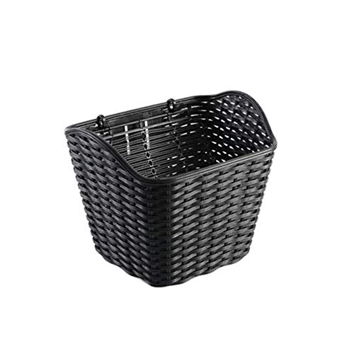 ATpart Cesta de bicicleta, Cesta de bicicleta de montaña Cesta delantera de bicicleta Cesta de manillar retro hecha a mano de mimbre