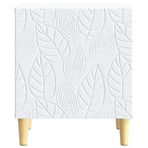 Table de chevet blanche en bois massif d'eucalyptus pour une chambre chic et durable