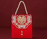 20pcs Chinese Wedding Candy Boxes Wedding Gift Wrapping Bags Portable Chocolate Treat Gift Packing Boxes for Bridal Shower Birthday Wedding Party Decoration(Rich Flowers)