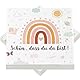 Epokus 40 Stück Servietten ’Schön Dass Du Da Bist’, Regenbogen, 3-lagig, Papierservietten für Geburtstage, Taufe, Hochzeit