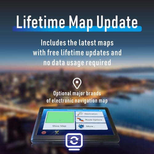 2024 New MAP Car Truck GPS Navigation 7-Inch Display, Improve Truck Routing Voice Guidance, Traffic Alerts,Latest maps, no Data Required,Free Lifetime Updates,Multimedia Entertainment(7\") - Thumbnail 5