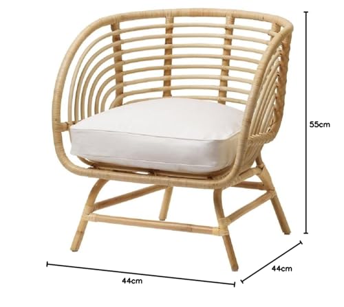 Image of IRA Papasan Comfortable Recliner Chair with Cushion | Folding Wooden Chair Supports 120kg | Velvet Fabric | for Living Room, Balcony, Bedroom, Garden, Entrance | Relaxing Lounge Seat (IRAChair004)