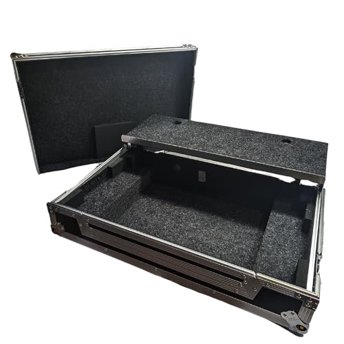 Harmony Cases HCDDJFX10LTW Compatible with DDJ-FLX10 4-Channel DJ Controller Custom DJ Case with Laptop Tray and Wheels