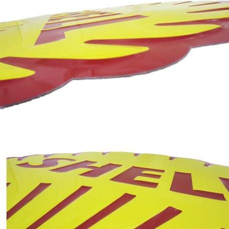 Amazon.co.jp: ダイカット エンボスメタルサイン BIG SHELL 壁の