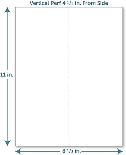 Miniatura 2 de Papel perforado, 4 1/4" desde la izquierda, vertical sobre blanco 20# papel de copia tamaño carta (resma de 500)