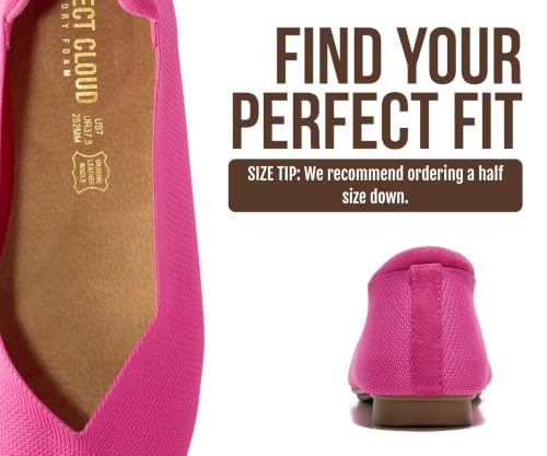 Image of Project Cloud Womens Flats Memory Foam Ballet Flats for Women (Prospect) | Memory Foam Insole and Lightweight Design - Non-Slip Sole Comfortable and Durable Womens Flats for All Occasions