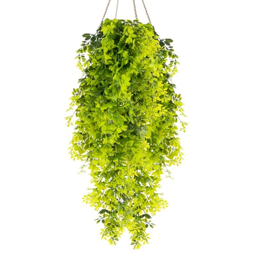 RAINFLOW 1PCS Artificial Hanging Plants - Waterpoof Fake Plants Outdoor,