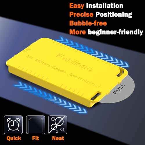 Image of Ferilinso Privacy Screen Protector for iPhone Tempered Glass Ultra Fold