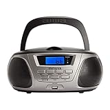  Aiwa BBTU-300BK: Radio CD Portátil con Bluetooth, USB, Aux In, Sintonizador de radio, Edición especial Infantil para niños y niñas