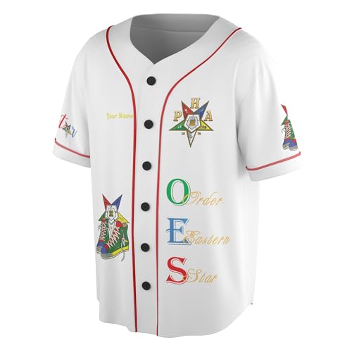 Custom Chapter Name OES Order of The Eastern Sister Destined to Shine Freemasonry 3D Baseball Jersey S-5XL miniatura 2