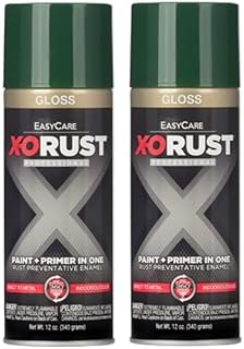 TRUE VALUE X-O Rust Anti-Rust Enamel Spray Paint & Primer, Gloss Hunter Green, 12 oz. - Pack of (2)