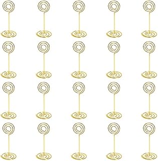 Quantity 20Pcs Place Card Holder, Heart Shape Picture Stand Table Number Stands Table Photo Holder Menu Clips Wire Tabletop Photo Holder for Wedding Party Gatherings Office Desk