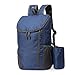 Jupsk Faltbarer Klein Rucksack, 20L Wanderrucksack Wasserdicht Ultraleicht Backpack Daypack Flugzeug Handgepäck für Damen Herren Trekking Camping Wandern Reisen (Blau)
