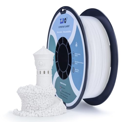 Image of ZIRO Matte PLA Filament 1.75mm,No-Shine High Toughness 1KG Material, White | Fit for Most FDM 3D Printer, 1.75mm 1KG Spool, Dimensional Accuracy + /-0.03mm, Colorful PLA FilamenT