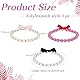 MAYJOYDIY 3 Stück 3 Farben Strass & Perlen Hunde Katzenhalsband 25cm Haustierhalskette Mit Accessoires Und Schleife Für Welpen Kätzchen Hochzeit Geburtstag Party Kleidung Kostüm (Rot Weiß Rosa)