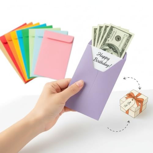 Mini-Umschläge, 5,7 x 8,9 cm, 10 Farben, 100 Stück