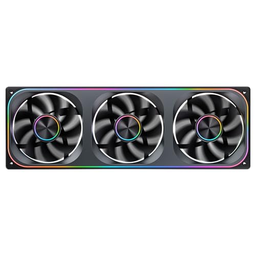 Image of JONSBO ZA-360BR (Reverse) PC Case Fan,All(3)-in-One,Single Frame Unit 120mm ARGB Fan,PWM,Reverse Blade Silent Fans with 4-Sides Infinity Mirror,28mm Thick Multiple Led Beads,Installation Ref to Tips