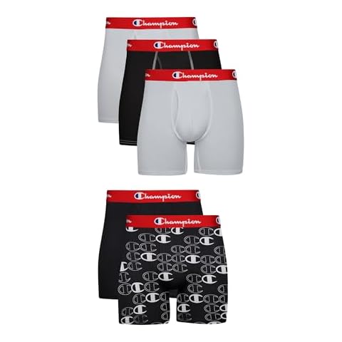 Champion Men's Lightweight Stretch Boxer Briefs 5-Pack Cover