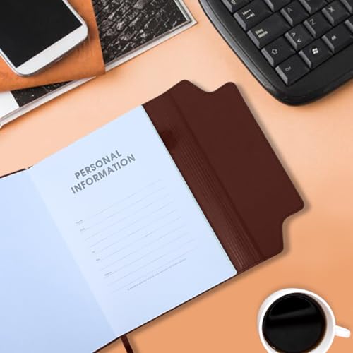 Image of Giftana Personalized Diary with Name, Customized Leather Notebook Diary with Magnetic Flip Lock, A5 Size, 192 Ruled Pages Office Diaries for Writing, Diwali Corporate Gifts for Employee (Brown)