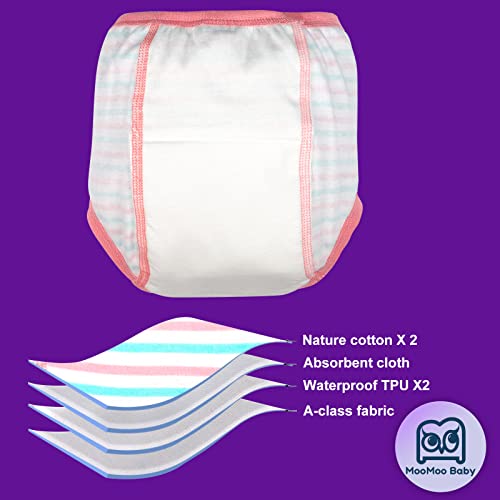 Image of MooMoo Baby Training Underwear for Boys and Girls Absorbent Toddler Training Pants for Girs 2T-7T