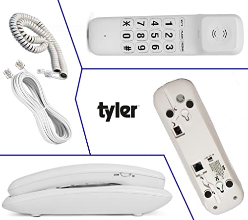 Teléfono fijo con cable Tyler para personas mayores miniatura 3