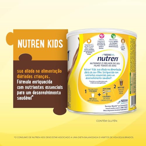 Nutren Suplemento Alimentar Kids Chocolate 350G.