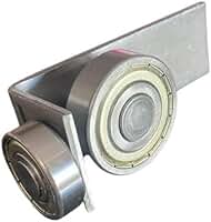 Roldana com Haste e Rolamento 6303/6201 para Portão de Correr Pesado – Chapa 3/16" Aço Reforçado – Compatível com Perfil 75x40