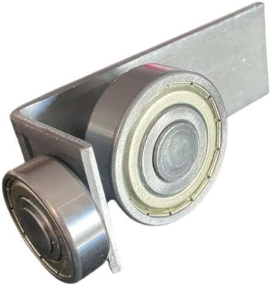 Roldana com Haste e 2 Rolamentos Perfil Tipo C De 75mm Para Portão de Correr Pesado