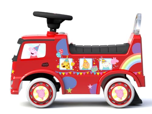 Image of Best Ride On Cars Peppa Pig Party Bus Toddler Foot to Floor Push Car