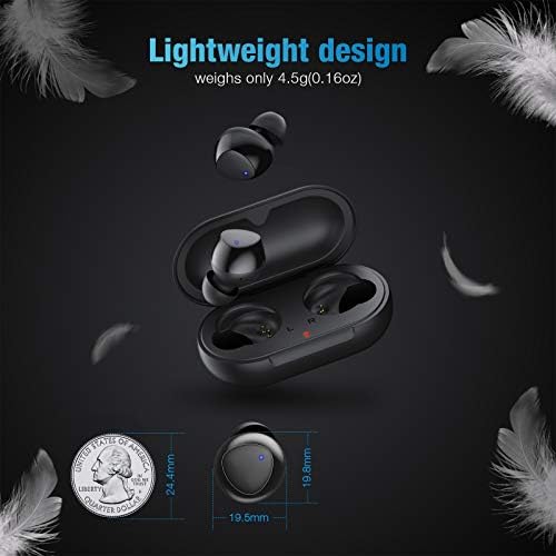 Gifeel S10 Wireless Earbuds Bluetooth, In-Ear Headphones with Microphone, BT5.0 Running Earphones Touch Control, HiFi Stereo Sound Punchy Bass, IPX8 Waterproof Ear Buds for iPhone/Android