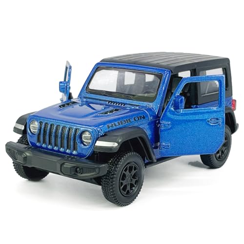 Modelo de auto SUV Wrangler Rubicon 1:36 puertas abren miniatura 4