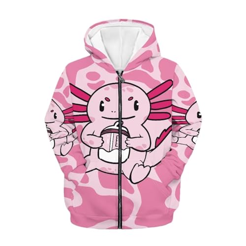 Sweat à capuche zippé filles ample et doux pour éviter le froid