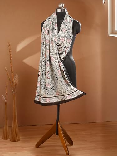 Image of Viscose Scarf for Women | Lightweight & Long | Stole for Women - Stylish Design | Neck Scarf, Hair Scarf, & Head Scarf for Women & Girls | All Season Accessory