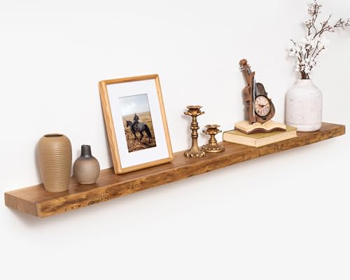 Marsmiles 55 inch Floating Shelves for Wall Elm Wood Live