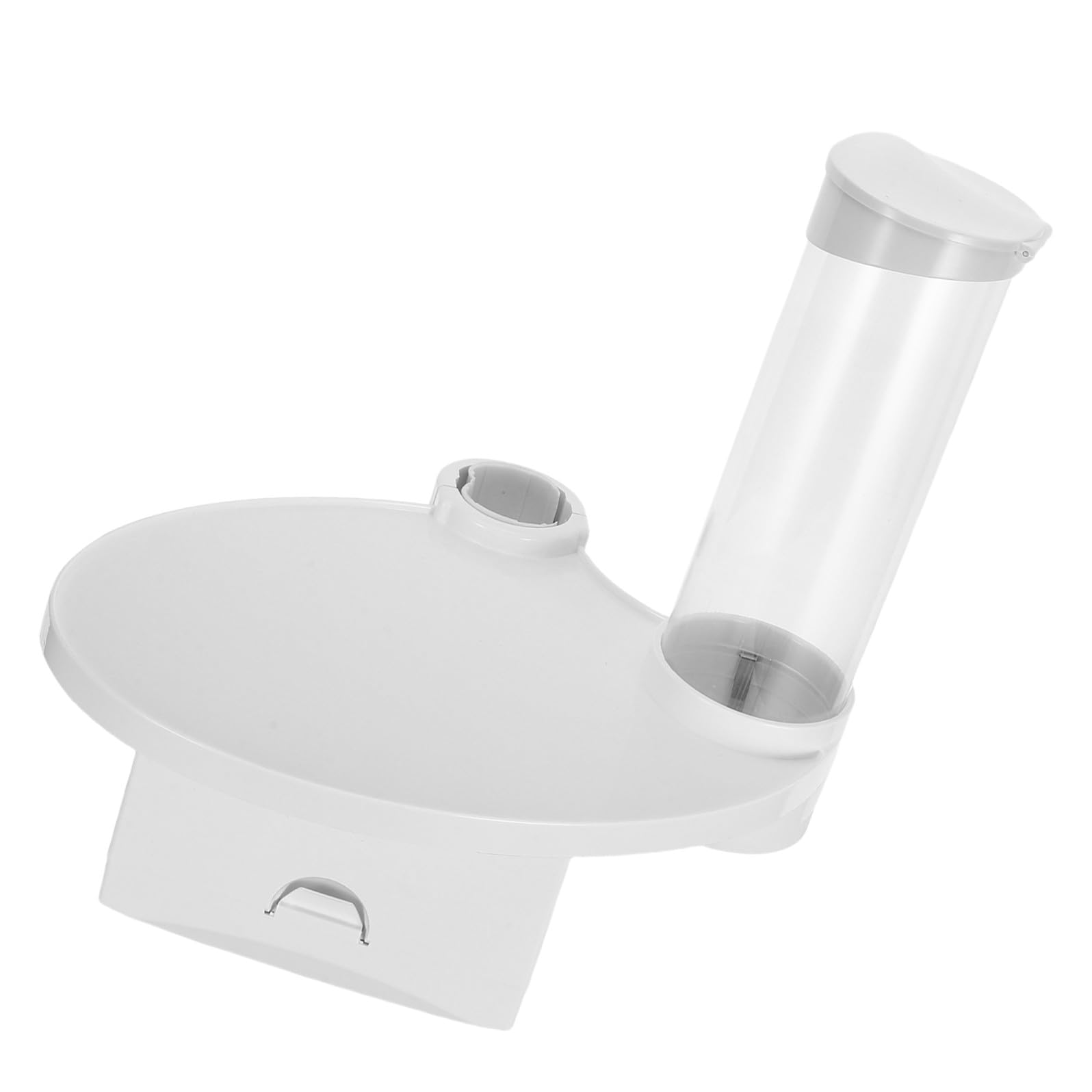 Vassoio Odontoiatrico 3 in 1 con Portabicchieri e Dispenser | Bianco, Plastico, Design Integrato per Clinica e Postazione Odontoiatrica, Accesso Pratico per Assistenti e Pazienti