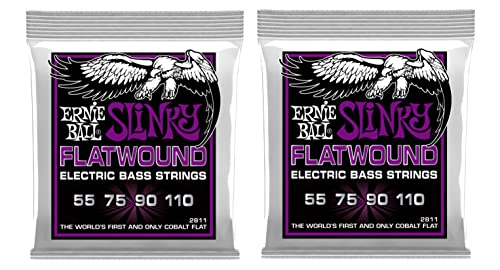 Ernie Ball P02811 Power Slinky Flatwound �o�X�Z�b�g 2�p�b�N 0.055 - .110