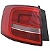 Rareelectrical Left Driver Side Outer Tail Light Assembly Compatible With 2015-2016 Vw Jetta Sedan Gas 1.4L Czea Tsi Dohc 4-Cyl Turbo 150Hp 1.8L Cpka Tsi 170Hp Replaces 5C6945095f